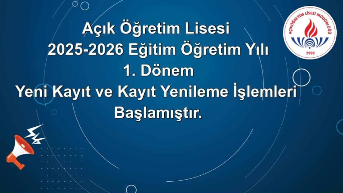 Açıköğretim Lise Kayıtları Başladı